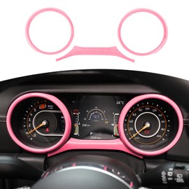 RT-TCZ Cubierta para tablero de salpicadero, marco de instrumentos ABS para Jeep Wrangler 2018-2022 JL JLU Gladiator JT Sport X Sahara Rubicon Rosa