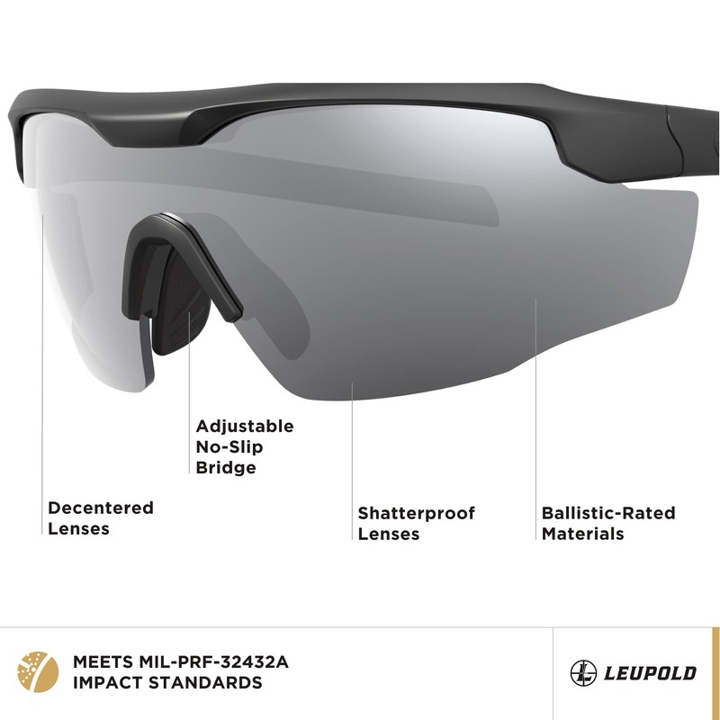 Leupold Sentinel Performance Eyewear with Matte Black Frames and Shadow