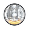 United Pacific 7" Crystal Headlight with 6 Amber Auxiliary LED,