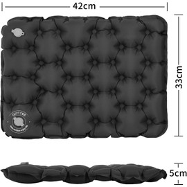 Inflatable Travel Seat Cushion for Sport Airplane Concerts Beach Lawn Floor Office Portable Lightweight Stadium Cushion Waterproof Air Sit Mat Pad