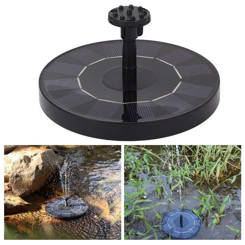Solar Water Pump 1W 130mm Solar Panel Fountain Pump 30‑50cm