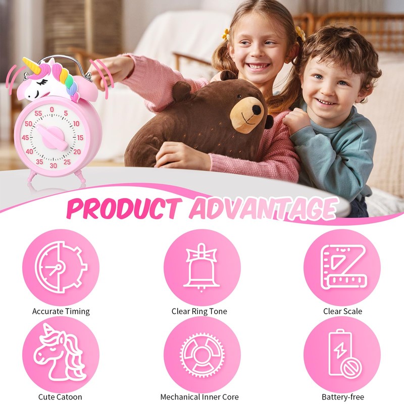 Vspek 55-Minute Countdown Timer, Classroom Visual Timer for Kids and