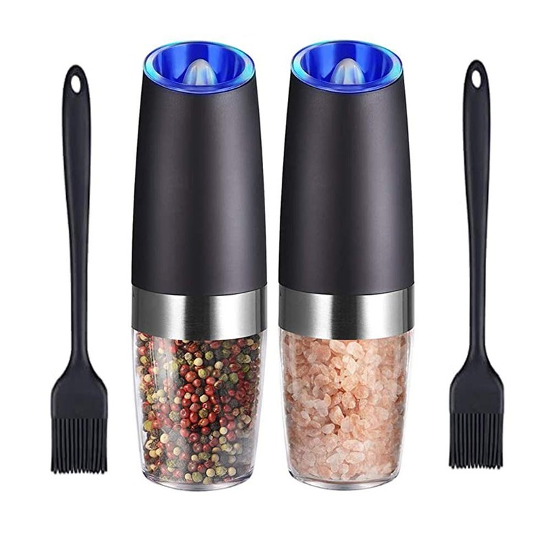 Gravity Electric Salt and Pepper Grinder Set, Battery Operated, Automatic