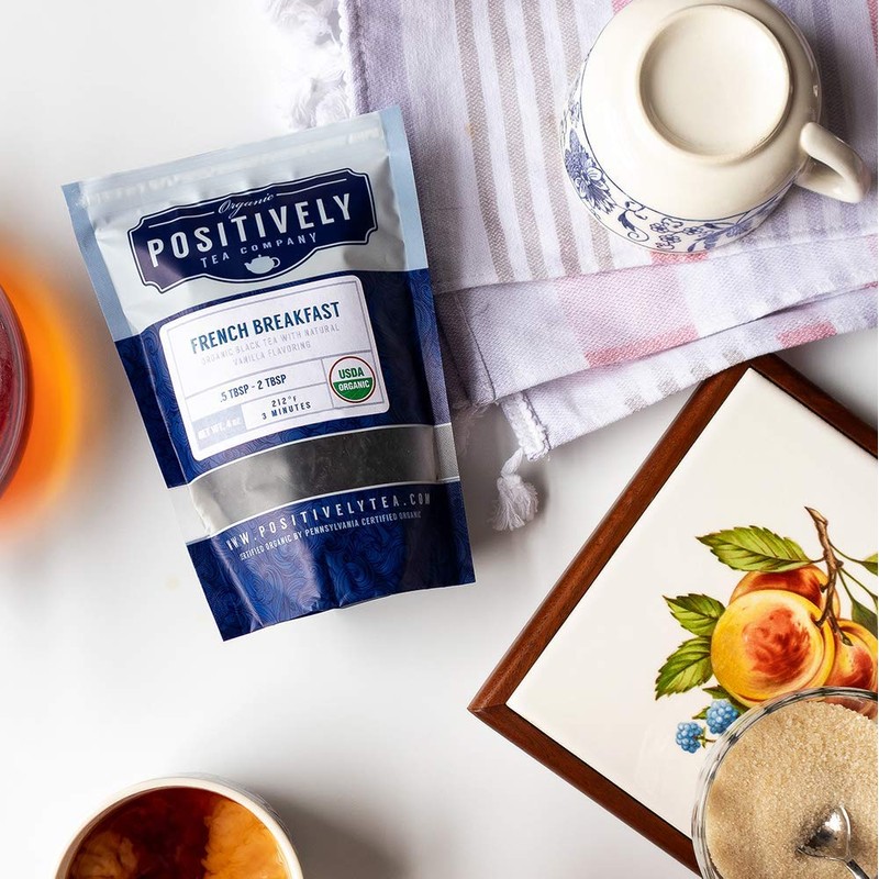 Organic Positively Tea Company, French Breakfast Black Tea, Loose Leaf,