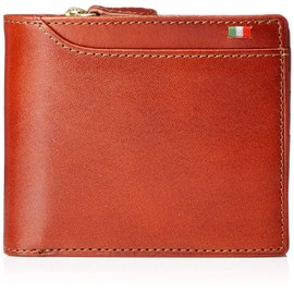 Milagro cas572 Tamponato 23 Pocket Bi-fold Wallet (Wallet, Men's, Genuine Leather, Coin Purse), orange
