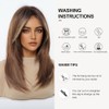 Ginger Pelucas para las mujeres de longitud media larga peluca
