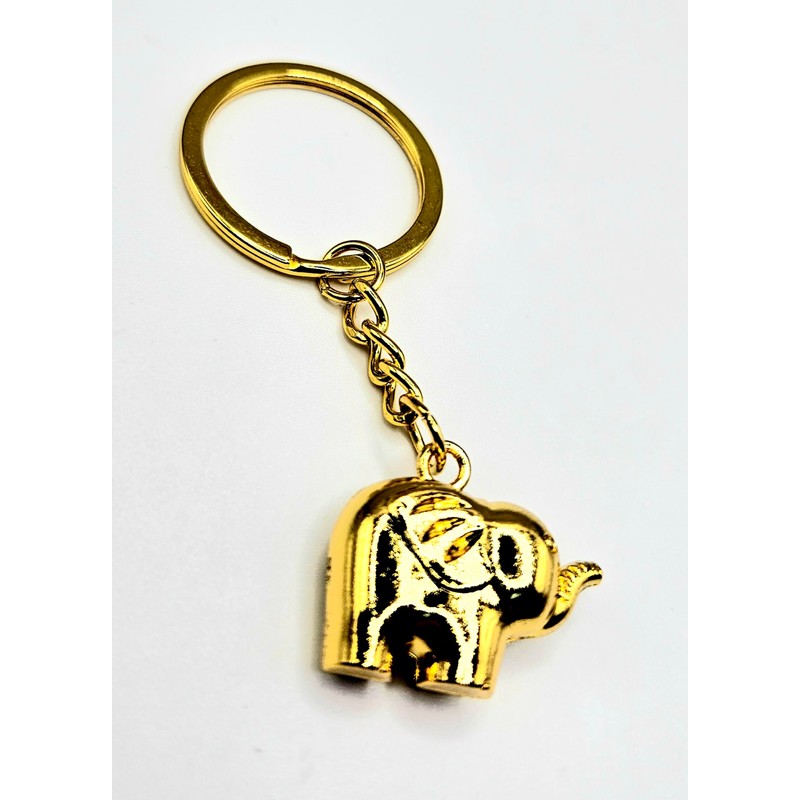 SNS Components Golden Elephant Heavy Metal Asia India African Keyring