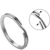 [caak] Stainless Steel Flat Key Ring Holder Double Ring Lightweight
