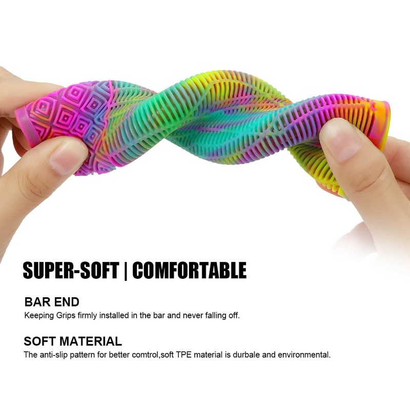 Scooter Grips - Mixed Color Bike Bicycle MTB Handlebar Grips