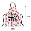 Xuwenz Kiss The Cook Bib Apron with Adjustable Neck for