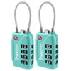 SharkByte TSA Approved Suitcase Locks - 4-Dial Security Travel Combination