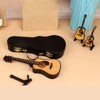 Guitar Model Lifelike Decorative Wooden Miniature Guitar Ornament for Christmas