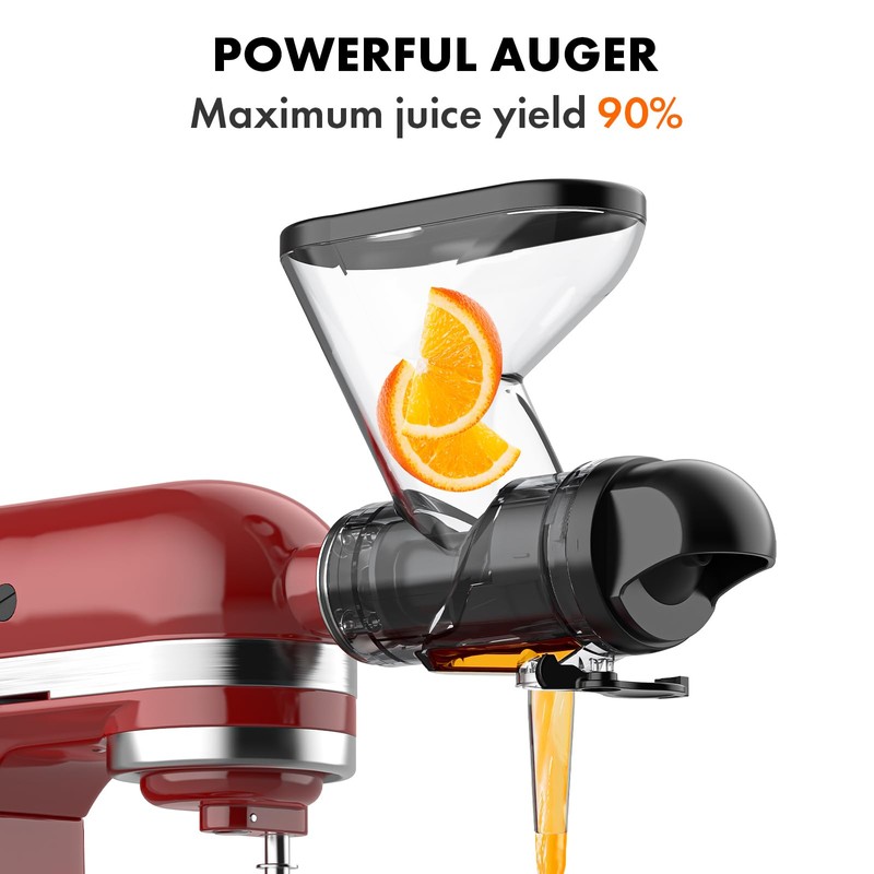 Masticating Juicer Attachment for KitchenAid Stand Mixer, Cold Press Juicer