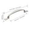 FURNIWARE Pack of 10 Cabinet Handles, 96mm(3.8 Inch) Hole Center