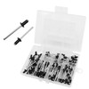 120pcs NUZAMAS 4mm/3.2mm/3mm/2.4mm Aluminum Blind Rivets Dome Head Rivets Open