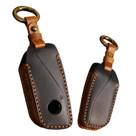 ontto Key Fob Cover Keyring fit for X7 223i Active iX40 IX50 xDriveToure 7 Series G07 IX I7 Key Case Leather key holder keyring keychain Accessories Black