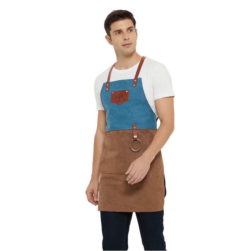 Unisex Restaurant Canvas Aprons Kitchen Barbecue Cooking Apron Bartender Avental