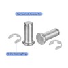 sourcing map 2Set M12x30mm 304 Stainless Steel Cylindrical Shaft Snap