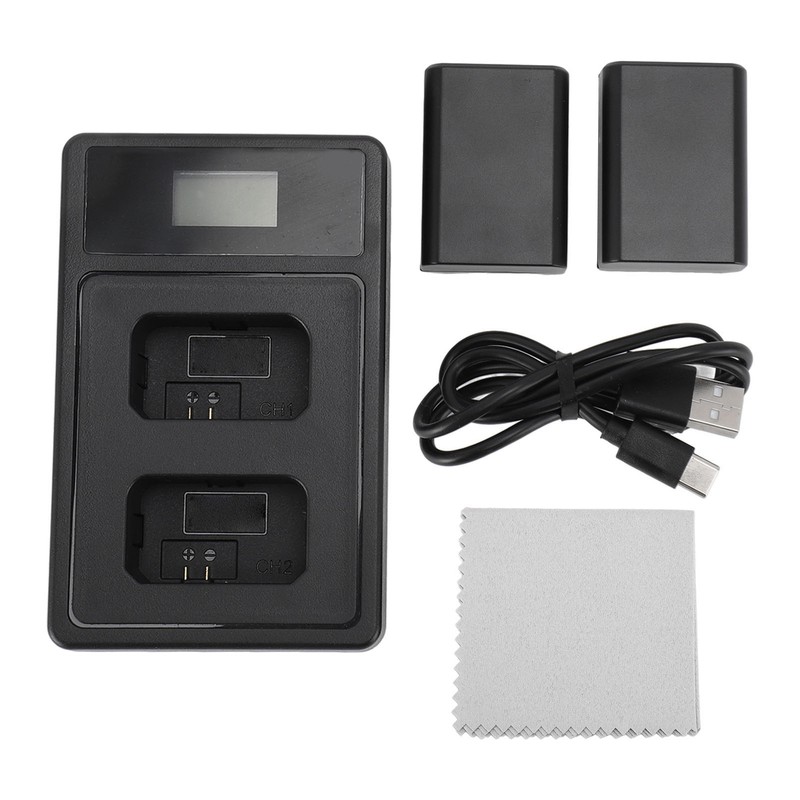 NP FW50 Camera Battery 7.2V 1850mAh with Dual USB LED