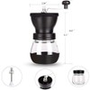 ANCLLO Manuelle Kaffeemühle mit Keramik-Frässtiften, 350 ml,Glasdosen, Silikonabdeckung und Edelstahlgriff,