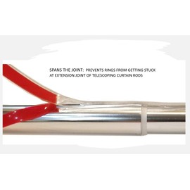 Modtek La Cinta Deslizante para Cortina y Cortina Resuelve Que los Anillos de Ducha y Cortina no se atrapen, lo Que Les Permite deslizarse Suavemente y Silenciosamente (6 pies Transparente)