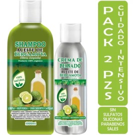 Shampoo Aceite De Bergamota 1l + Crema De Peinado Bergamota