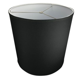 FenchelShades.com 16" Top Diameter x 16" Bottom Diameter 16" Height Lampshade USA Made (Black)