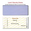 Zapco High-Security Check Paper, Blue w Complex Background Pattern, 8-1/2"