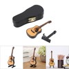 HilBeliFU Wooden Miniature Guitar Display Set, 10cm Tiny Guitar Decor