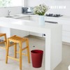 UUJOLY Small Bathroom Trash Can Wastebasket, Plastic Garbage Bin Container