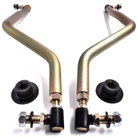 HD Switch - Improved Adjustable LH/RH Steering Drag Link Set Replaces 532436884 & 532436885 for Husqvarna, Craftsman, Jonsered, Poulan Pro - Includes Sector Gear Dust Caps!