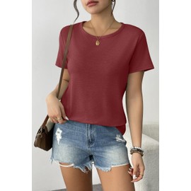 Zeagoo Womens Summer Tops Short Sleeve Shirts Plain Tees Casual Teen Girl Clothes Fitted T Shirts 3 Pack Crewneck for Women 2025 Tredy