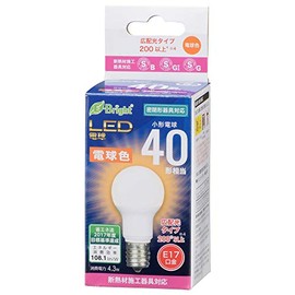 LDA4L-G-E17 IH2R1 06-3623 LED Light Bulb Small E17 40 Equivalent, Bulb Color