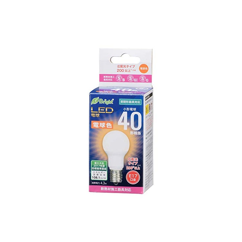 LDA4L-G-E17 IH2R1 06-3623 LED Light Bulb Small E17 40 Equivalent,
