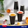 JOLLY CHEF 16oz Black Disposable Paper Coffee Cups 500 Pack