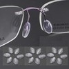 OPUGIT Push-in Eyeglass Nose Pads,10 Pairs Glasses Nose Piece Soft