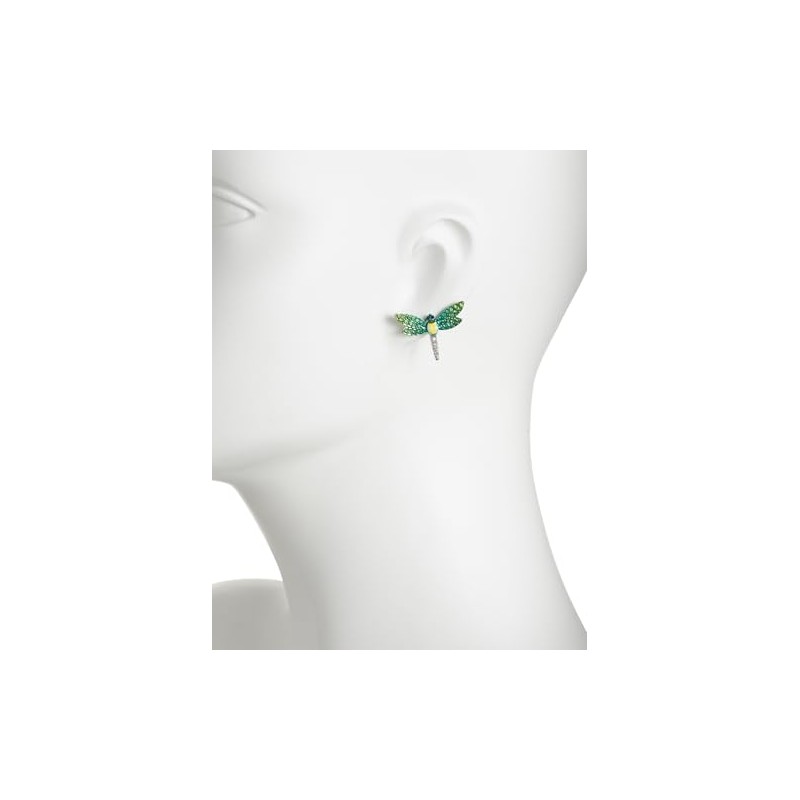 Betsey Johnson Dragonfly Stud Earrings, One Size