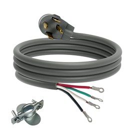 GREATIDE 4 Prong Dryer Cord, 6 Ft 10/4 SRDT, 30 Amp Appliance Extension Power Cord, NEMA 14-30, Grey