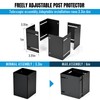 POKOTO Post Protector Adjustable (Range 3.3-6in), Protects Deck, Wooden Mailboxes