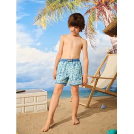 SURF CUZ Boys Swim Trunks Retro Toddler Boy Swimsuit Shorts Quick Dry Swimming Trunks Bathing Suit 04 Submarine World 10/12