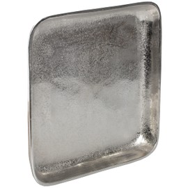 Brandsseller Decorative Bowl 25 x 25 cm Decorative Plate Decorative Tray Silver Square