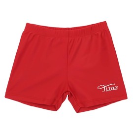 TIZAX Boy's Swimming Boxers Kids Aquashorts UPF 50+ Swim Trunks for Little & Junior Boy Red 7-8 Years