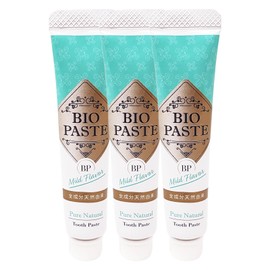 Bio-Paste Kids' Toothpaste, 0.6 oz (17 g), Mini Size x 3 Piece Set, All Ingredients Naturally Derived Toothpaste Gel, Bad Breath Care, Additive-free, Toothpaste, For Children, Abrasive-Free, Fluorine