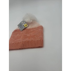 HaT Ladies Knit Beanie Hat With Pom Pom