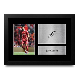 HWC Trading FR A4 Joe Gomez Liverpool Gifts Printed Signed Autograph Picture for Football Fans and Supporters - A4 Framed