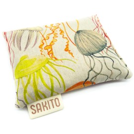 Cherry Stone Pillow Baby - Heat Cushion Baby - Grain Pillow Baby - Heat Cushion Children - Cherry Stone Pillow Children (14 x 10 cm) Wheat and Lavender Seeds (Jellyfish)