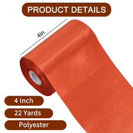 TONIFUL 4 Inch Wide Copper Solid Satin Ribbon 22yd Fabric Large Ribbon for Cutting Ceremony Grand Opening Chair Sashes Table Hair Car Bows Floral Craft Sewing Wedding Party Decoration