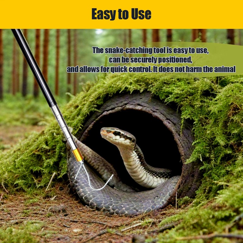 Canlaten·U Snake Hook Grabber Tool - 60 Inches Extensible Stainless