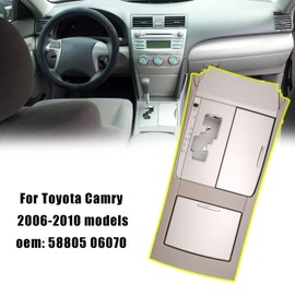 QNEBDFC Center Console Shifter Bezel Trim Lid Cover for Toyota Camry 2007-2011, OEM 58805 06070-silver