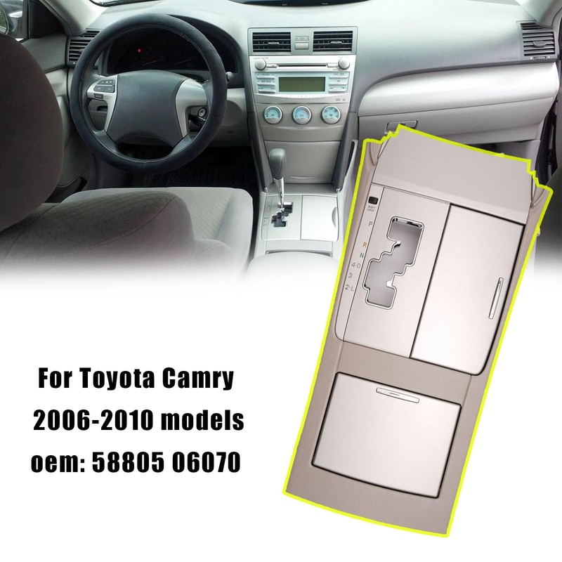 QNEBDFC Center Console Shifter Bezel Trim Lid Cover for Toyota